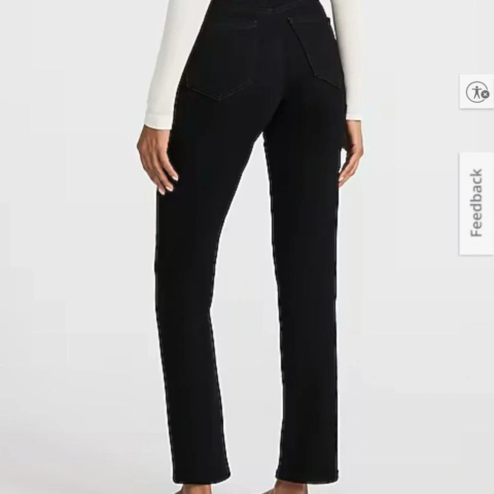 Express High Waisted Black 90s Slim Jeans in pitch black // size Small Regular - Picture 3 of 8